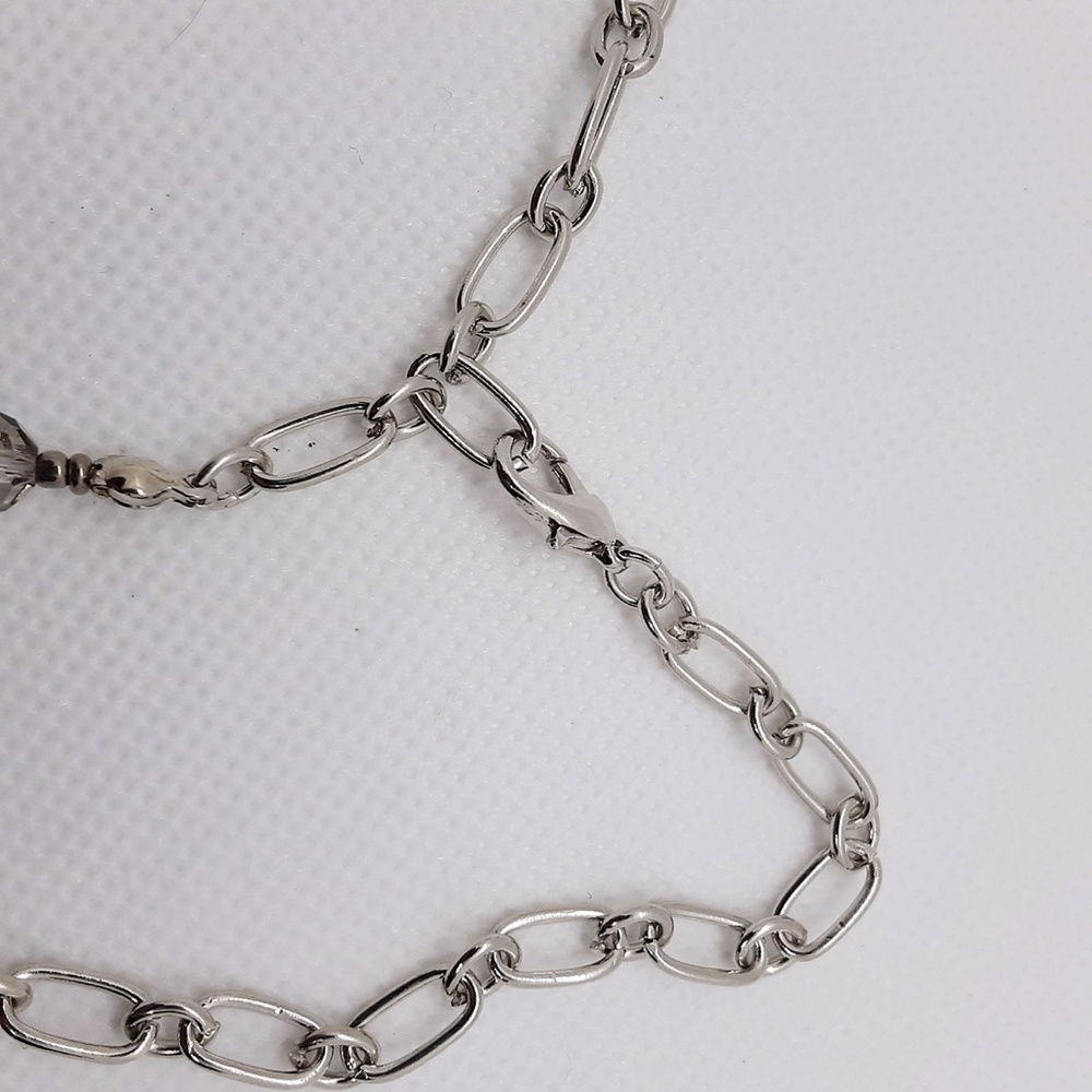 Ann Taylor Loft Opera Necklace Beaded Chaton Cryst - Picture 6 of 13
